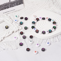 180Pcs 10 Style Opaque Black Acrylic Beads&nbsp;MACR-YW0001-53
