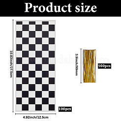 100Pcs Rectangle OPP Cookies Bags&nbsp;ABAG-WH20010-19