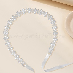 ABS Plastic Pearl Bridal Belt for Wedding Dress&nbsp;AJEW-WH20077-017