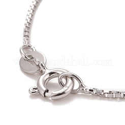 Anti-Tarnish 925 Sterling Silver Box Chain Necklace for Women&nbsp;NJEW-M190-02A-P