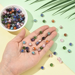 20Pcs Handmade Silver Foil Glass Lampwork Beads&nbsp;LAMP-YW0001-77