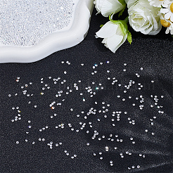 キュービックジルコニアカボション  グレードA  多面カット  ダイヤモンド  透明  2mm  2000pc&nbsp;ZIRC-BBC0003-76D