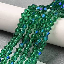 Transparent Electroplate Glass Beads Strands&nbsp;GLAA-F029-4mm-D10