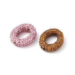 Rhinestone Clay Pave Brass Beads&nbsp;KK-P305-11G