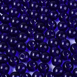 FGB透明ガラスシードビーズ  ラウンド  丸い穴  ダークブルー  6~6.5mm  穴：1.2~1.5mm  約1600個/ポンド&nbsp;SEED-N013-01B-05