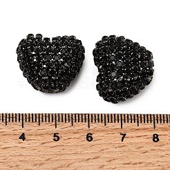 Sparkling Acrylic Heart Beads with Rhinestone Embellishment&nbsp;LS-OACR-NH0001-02A-08