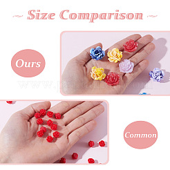 72Pcs 2 Style 6 Colors Smudged Color Opaque Resin Cabochons&nbsp;RESI-CD0001-19