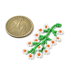 Glass Seed Beaded Flower Vine Pendants&nbsp;PALLOY-CJ00127