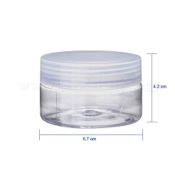 プラスチックビーズコンテナ  コラム  透明  4.2x6.7cm  容量：80ml（2.7液量オンス）&nbsp;CON-D004