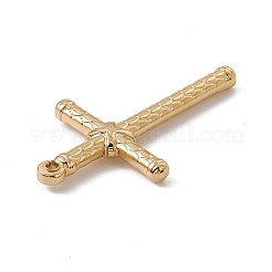 PVD真空メッキ201ステンレススチールペンダント  クロスチャーム  18KGP本金メッキ  40x22.5x4mm  穴：1.4mm&nbsp;LS-STAS-J401-VC635