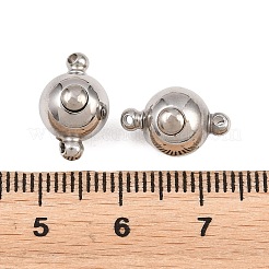 304ステンレススチールボックス留め具  ラウンド  ステンレス鋼色  13x8.5x9mm  穴：1.3mm&nbsp;STAS-Z203-02P