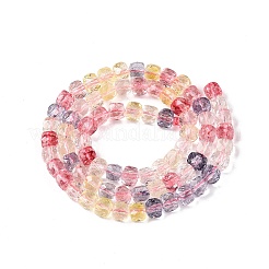 天然トパーズビーズ連売り  多面カット  染め  キューブ  ミックスカラー  5~6x5~6x5~6mm  穴：0.9mm  約71~75個/連  14.96~15.16インチ（38~38.5cm）&nbsp;G-N342-107A