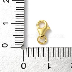 925スターリングシルバーカニカン  ゴールドカラー  8.5x5.5mm  穴：2.4mm&nbsp;STER-P063-02G