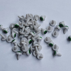 クラフト用品プラスチック人形の目パーツ  安全の目  カエルのぬいぐるみの目  半円  グリーン  30mm&nbsp;DOLL-PW0001-417J