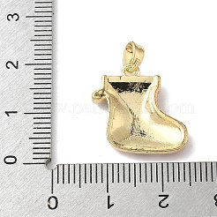 Christmas Brass Enamel Pendants&nbsp;KK-K305-08A-G
