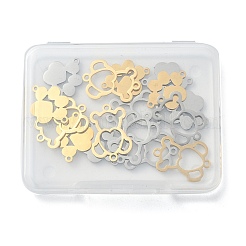 16Pcs 4 Style 201 Stainless Steel Links Connectors&nbsp;STAS-DC0001-82