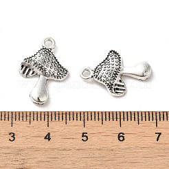 チベットスタイルの亜鉛合金キノコペンダント  鉛フリー＆カドミウムフリー  アンティークシルバー  20.4x13.7x3.5mm  穴：2mm  約454個/500g&nbsp;TIBEP-R334-289AS-RS