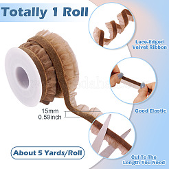 5 Yards Elastic Velvet Organza Ribbon&nbsp;SRIB-TA0001-29