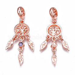 Rack Plating Alloy European Dangle Charms&nbsp;MPDL-N039-063RG