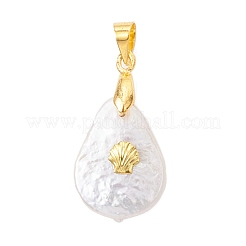 Natural Baroque Keshi Pearl Pendants&nbsp;PALLOY-JF05017