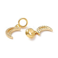 Brass Cubic Zirconia European Dangle Charms&nbsp;KK-B037-29G