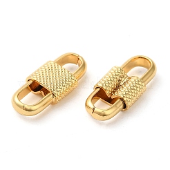 Rack Plating Brass Oval Link Connector Charms&nbsp;KK-Z033-03G
