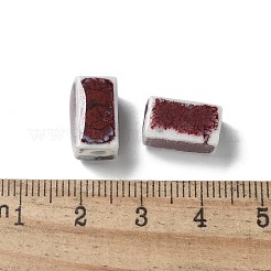 手作りの陶器ビーズ  直方体の  ミックスカラー  12~13x7~7.5x7~7.5mm  穴：2.5mm&nbsp;PORC-L080-D