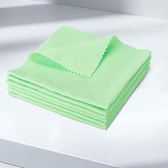 マイクロファイバー楽器パイプクリーニングクロス  正方形  淡緑色  300x285x0.5mm&nbsp;AJEW-WH20054-053D