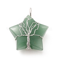 Natural Green Aventurine Pendants&nbsp;G-D458-04P-05-RS