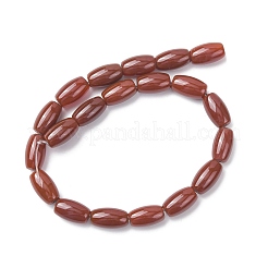 オーバル天然のカーネリアンビーズ連売り  染め＆加熱  20x12mm  穴：1mm  約19個/連  15.5インチ&nbsp;G-D622-06-G-A