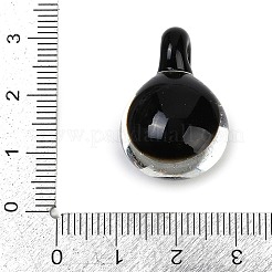 手作りランプワークペンダント  猫の形のチャーム  ミックスカラー  27~27.5x18x15mm  穴：2.5mm&nbsp;LAMP-Q005-05B