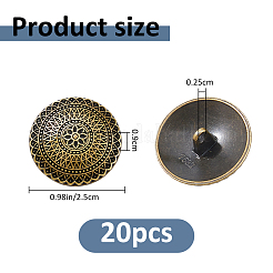 20Pcs Alloy Shank Buttons&nbsp;BUTT-FH0001-036A