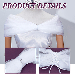 1Pc Detachable Tulle Polyester Shawls&nbsp;AJEW-GA0008-20C