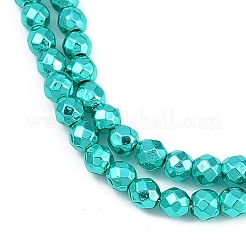 Baking Paint Electroplated Synthetic Non-magnetic Hematite Beads Strands&nbsp;G-H072-A01-01J