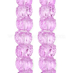 Electroplate Baking Paint Transparent Glass Beads Strands&nbsp;GL-CBA17FF-02A