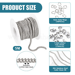 5M 304 Stainless Steel Curb Chains&nbsp;CHS-TA0001-56