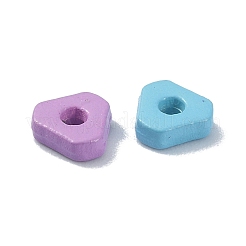 塗装合金ビーズをスプレー  三角形  ミックスカラー  4.5x5x1.5mm  穴：1.4mm&nbsp;PALLOY-Q445-11