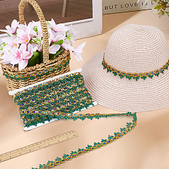 Polyester Lace Trims&nbsp;SRIB-WH0011-434B
