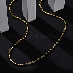 Rack Plating Brass Ball Chain Necklaces for Women&nbsp;NJEW-A035-03G