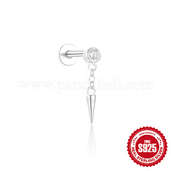 Cone Tassel 925 Sterling Silver Micro Pave Clear Cubic Zirconia Cartilage Earrings&nbsp;FS-WGA2317-10