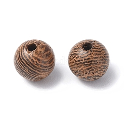ウッドビーズ  染色されていない  ラウンド  キャメル  8mm  穴：1.6mm&nbsp;WOOD-I009-01B-07