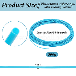 Plastic Rattan Wicker Strips&nbsp;DIY-WH0816-132F