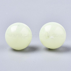 蓄光アクリルビーズ  暗闇で光る  ラウンド  ミックスカラー  10mm  穴：2.5mm&nbsp;X-MACR-S273-53