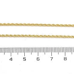 2mm真鍮ロープチェーンネックレス男性用女性用  長持ちメッキ  ゴールドカラー  23.23インチ（59cm）&nbsp;NJEW-G160-18G