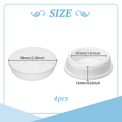シリコーン穴プラグ  フラットラウンド  ホワイト  58x16mm  内径：41mm&nbsp;FIND-WH0366-428B