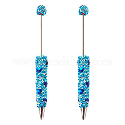 2Pcs Polymer Clay Rhinestones Ball-Point Pen&nbsp;OFST-TA0001-03F