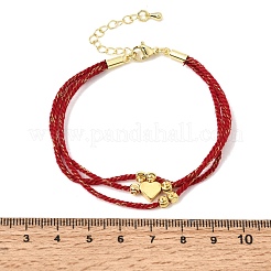 Polyester Multi-Strand Bracelets&nbsp;FB-CBA983F-02G-06