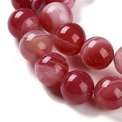 Natural Striped Agate/Banded Agate Beads Strands&nbsp;G-Z060-A01-C15