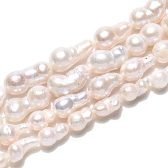 Natural Baroque Keshi Pearl Beads Strands&nbsp;PEAR-S020-F14-03