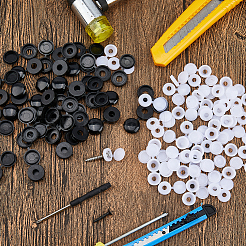 300Pcs 2 Styles Plastic Hinged Screw Covers&nbsp;DIY-FH0010-34